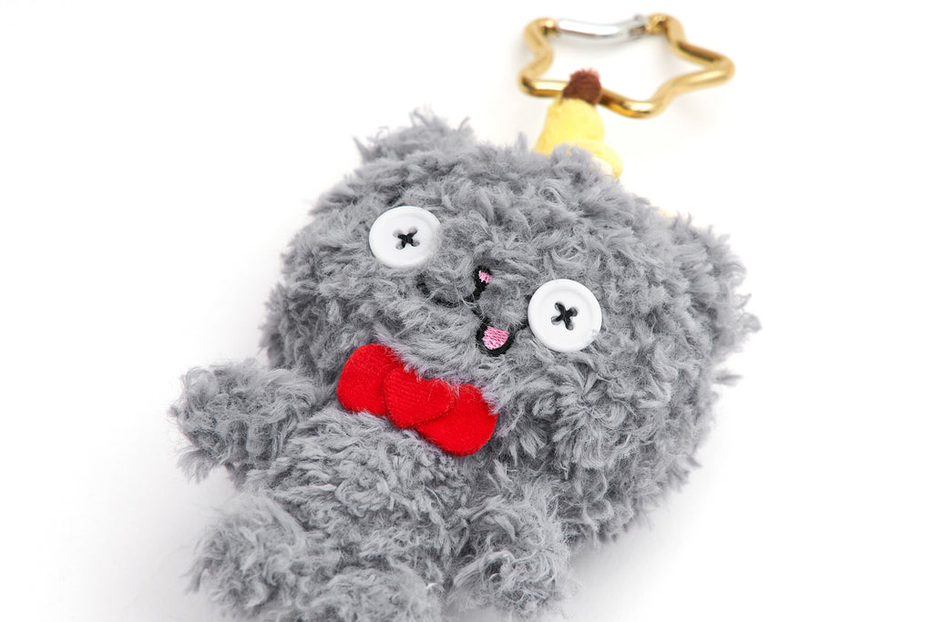 CATXMAN SMALL PLUSH KEYRING WITH BUTTON EYES