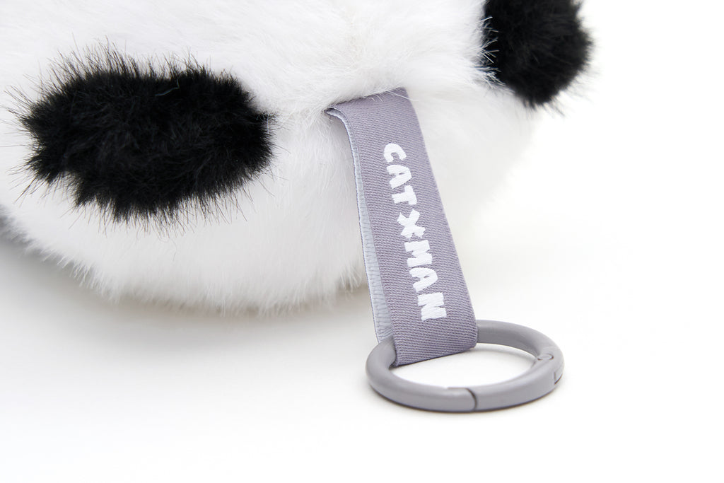 CATXMAN FURRY PANDA COSTUME PLUSH KEYCHAIN