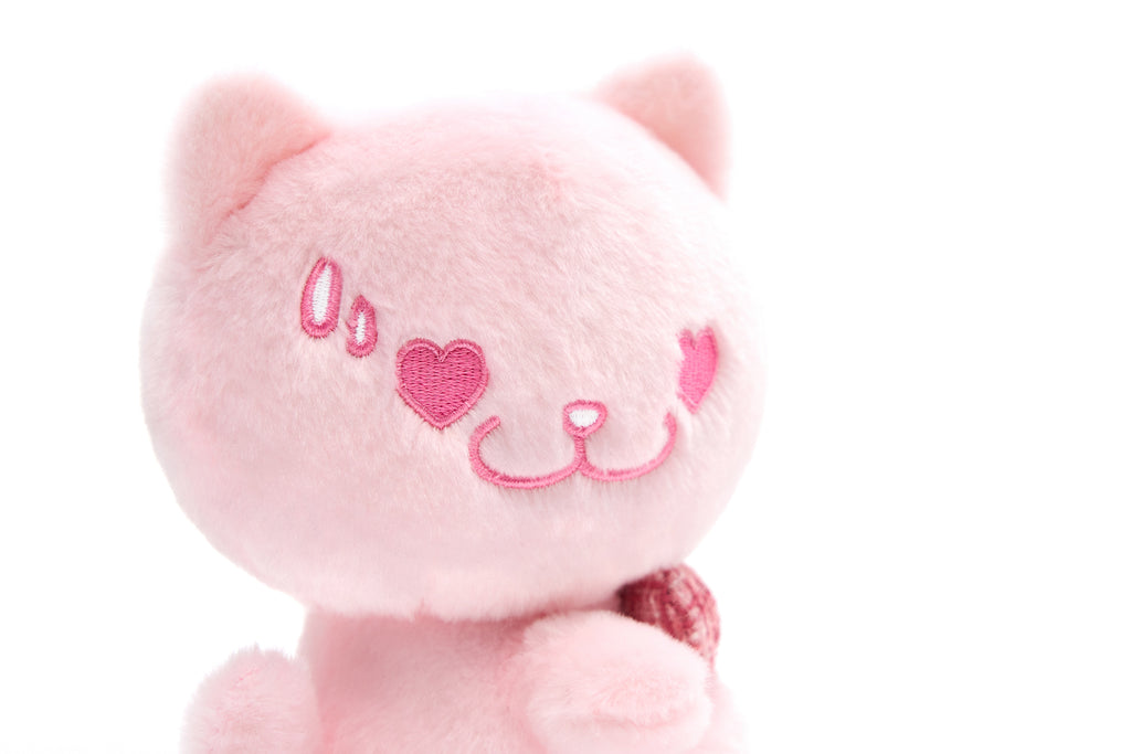 CATXMAN SMALL PLUSH WITH PINK TWEED BOW