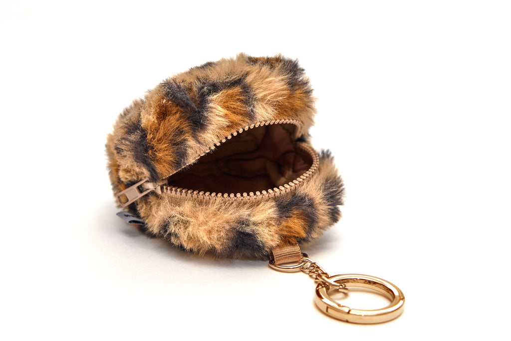 CATXMAN LEOPARD PRINT COINS BAG (BROWN)