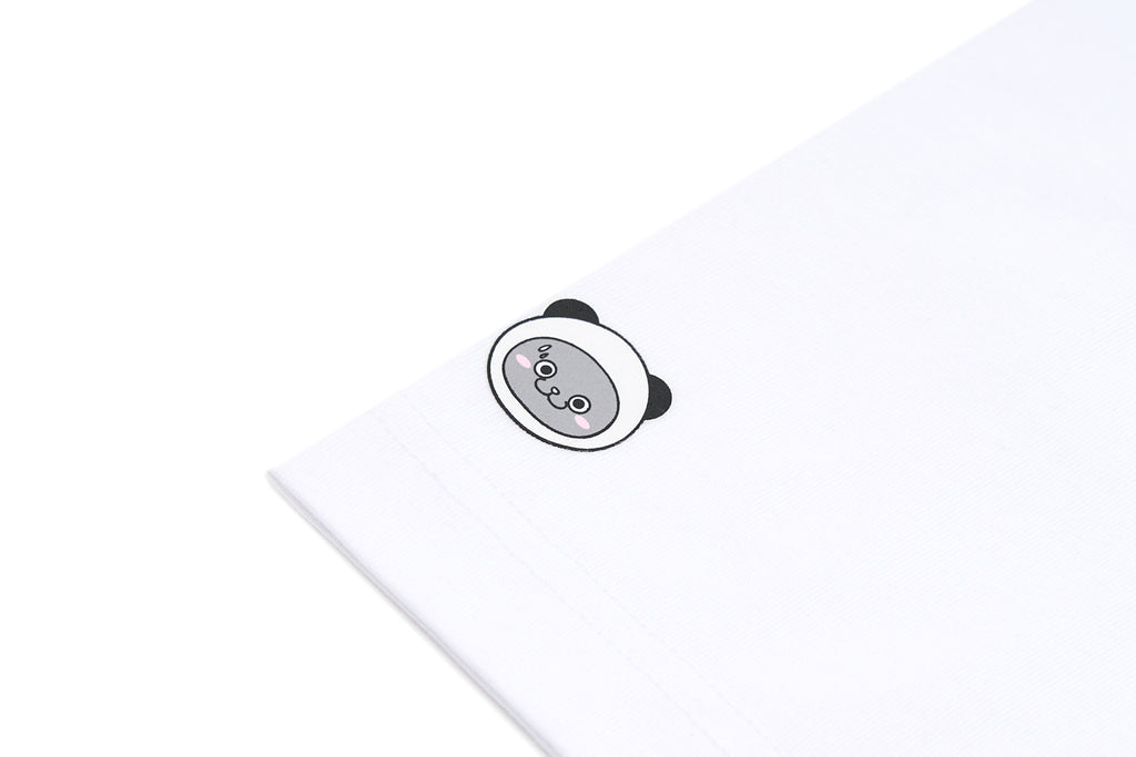 CATXMAN PANDA COSTUME WHITE CREW NECK TEE